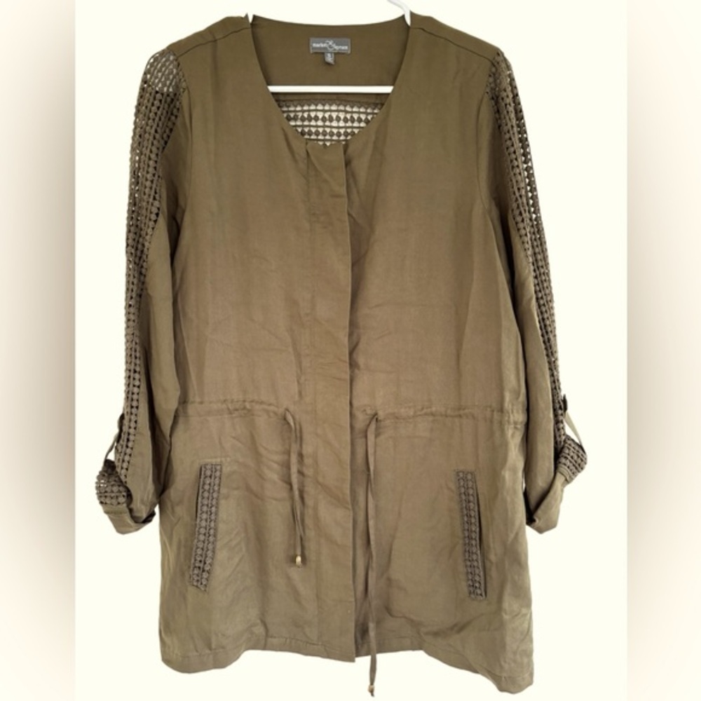Market & Spruce‎ Women's Army Green Boho Fall Jacket Size Small